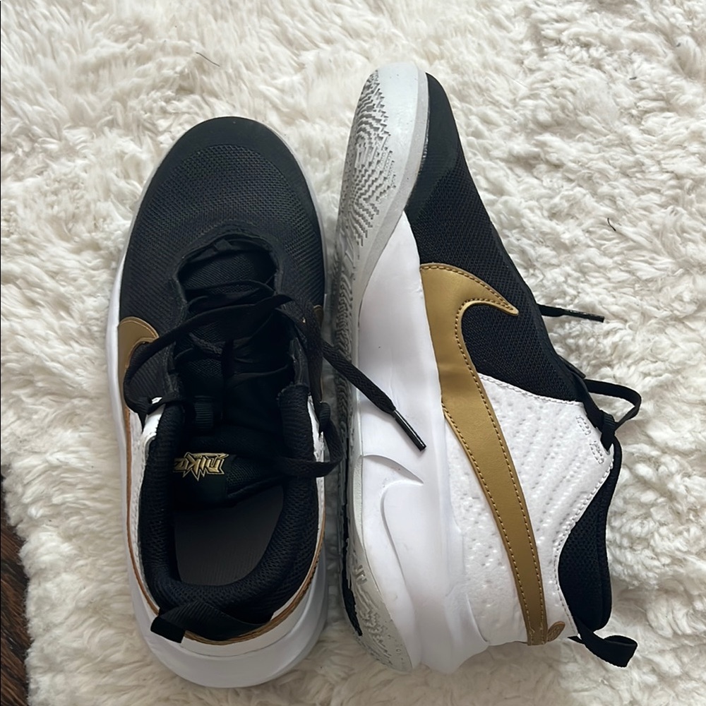 Nike Team Hustle D 10 Black Metallic Gold (GS)